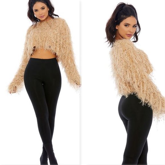 Fringe Taupe Sweater - Picture 1 of 6